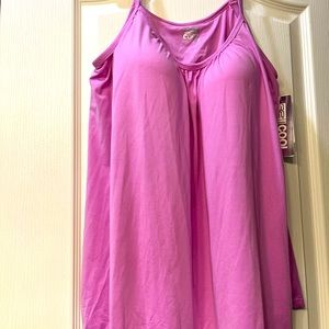 32 Degrees,long camisoles, build in bra, size XL, 3 colors teal, orchid & blue.
